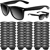 ASTARON Black Sunglasses Bulk, 6/12/24/48 Pack Sunglasses Party Favors for Summer Beach Pool Birthday Wedding Party Supplies