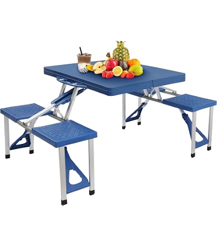 Amazon.com : HOTYARD Foldable Picnic Table Suitcase w/4 Seats