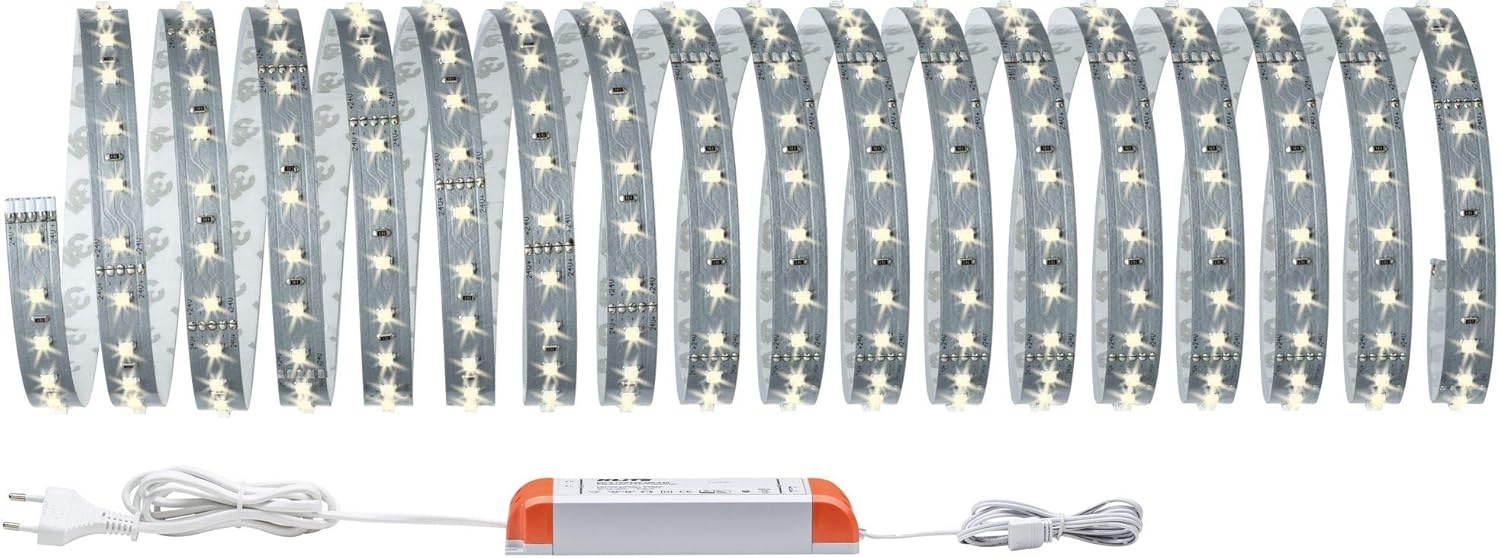 Paulmann 70829 MaxLED 500 Strip Basic Set 10 m 2700 K Warm White LED Strip uncoated 53.5W Lighting Strip 5500 lm Light Strip 72 LED 24 V - Image 3