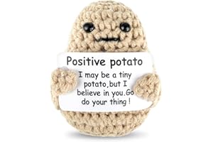 DSLSQD Mini Funny Positive Potato, 3 Inch Cute Wool Funny Knitted Positive Potato, Positive Gifts Funny Gifts Positive Potato for Birthday Gifts Room Party Decoration Encouragement