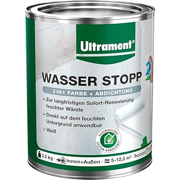 Ultrament Wasser Stopp, weiß, 2,5kg