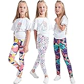 LUOUSE Multipack Cute Printed Girls Stretch Leggings Ankle Length 4-13 Years