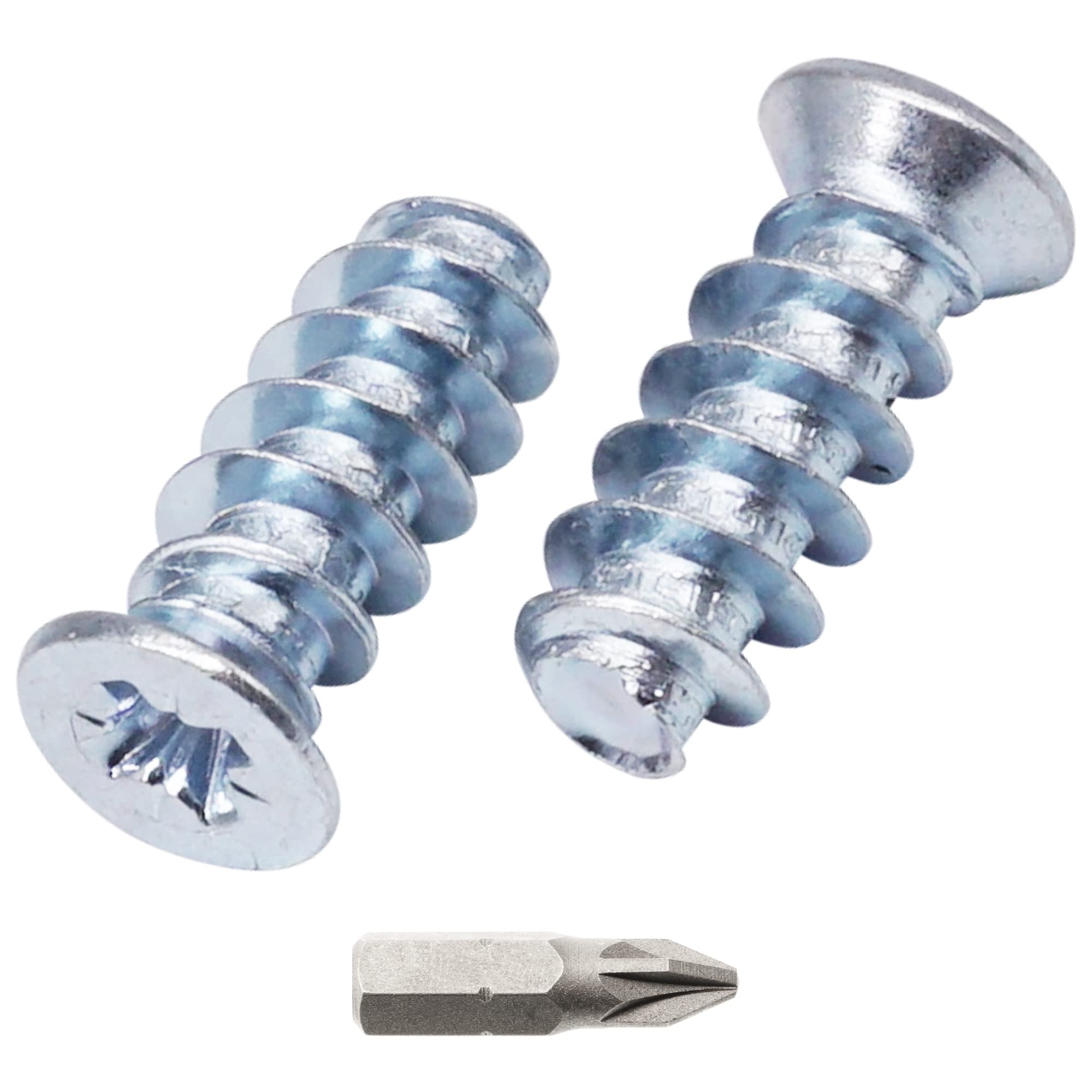 SKIR'CO (50 pcs) Zinc Plated Euro Screws 6.3 x 16 mm, Drawer Runner Screws, Flat Countersunk Head, Hinge Screws — image 1