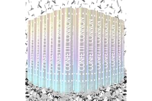 FIEKEICC 12Pack Sliver Confetti Poppers - 12inch Confetti Cannon for Weddings, Graduations, Birthdays & New Year Eve