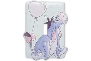 OPEN ROAD BRANDS Disney Winnie the Pooh Eeyore Metal Light Switch Plate - Eeyore Switch Plate Decoration for Kids' Bedroom or Nursery