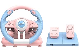 PXN V3 PRO Gaming Racing Wheel and Pedal, Paddles and Shifters, Vibration Feedback, 180-Degree Steering Wheel for Switch, PC,