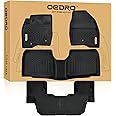 OEDRO Floor Mats Fit for 2015-2019 Ford Explorer Without 2nd Row Center Console, TPE All Weather Car Mats Accessories Includes 1st 2nd and 3rd Row Full Set Liners