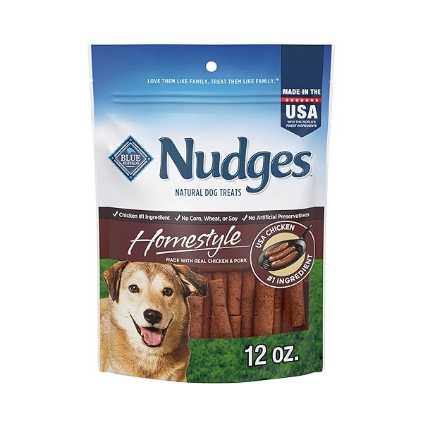 BLUE BUFFALO NUDGES HOMESTYLE NATURAL DOG TREATS, CHICKEN...