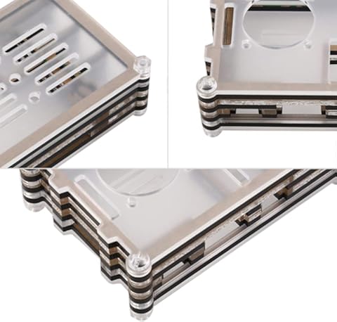 Caja de Caja de acrílico Transparente de 1 Capa de 9 Capas para Raspberry Pi 2 () Jasnyfall