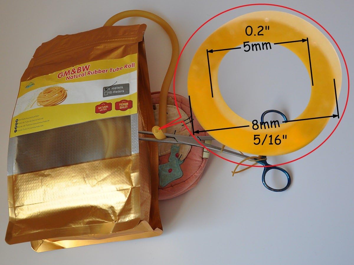 GM&BW 5m, 5X8mm Catapults Bands with 2m Tying Rubber-Elastic Natural Latex Tube with Elongation of 700% - Image 3