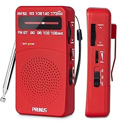 PRUNUS J-166 Small Transistor Radio AM FM, Battery