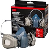 3M OV/P95 Advanced Comfort Reusable Respirator 7512P1-DC, Medium | 1-Facepiece, 1-pair of NIOSH-Approved 6001 Cartridges, 2-pairs of 5P71 Filters and 1-pair of 501 Retainers