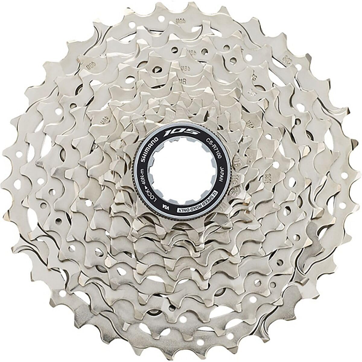 SHIMANO 105 Cs-R7101 12-Speed Cassette Silver, 11-34T, 12- Speed