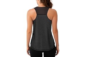 Aeuui Womens Workout Tops Sleeveless Racerback Tank Tops Mesh Yoga Athletic Running Shirts Gym Clothes for Women