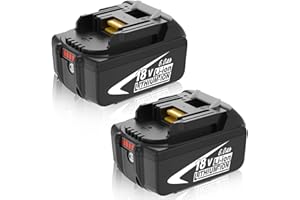 ENERMALL 2 Pack Upgrad 6.0Ah BL1860B 18 Volt Replacement Battery for makita Compatible with Makita 18V Battery Lithium BL1860B BL1860 BL1850B BL1850 BL1840 BL1830B BL1830 BL1815 Cordless Power Tools(white)