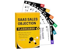 SAAS Cash Cards for Closers - 53 B2B Tech Scripts & Sales Objection Flashcards - SAAS Playbook for AE, SDR, Customer Success 