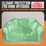 Brackit 6-Pack Plastic Dust Sheets 3.6m x 2.7m Red & Green Dustproof Waterproof view 4
