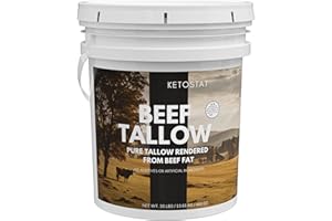 DRIP CO Beef Tallow Bulk Pail 30 LB 100% Pure Rendered