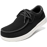 Bruno Marc Men's Suede Leather Loafers Casual Shoes | Arch Support Wide Toe Box Non Slip Comfort Lace up Daily Office Travel Journey Commutes Driving