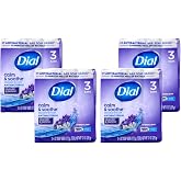 Dial Lavender and Jasmine Bar Soap, 3 Count, (Pack of 4)