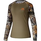 BASSDASH Women’s Camo Hunting Shirt Long Sleeve UPF 50+ Sun Protection Performance Tee Fishing Hiking