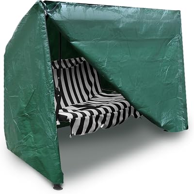 DIVCHI Garden Swing Cover Waterproof Heavy Duty 3 Seater Green
