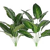 Coreland Artificial Plants Palm Fake Leaves 25inch Indoor for Home Office Decor 2Pcs