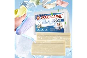 Grand Canal® Soap Bar for Stains, Grand Canal Old Soap with Brush, Underwear Cleaning Soap Bar, All Purpose Stain Cleaner for Clothes, Shoes, Underwear