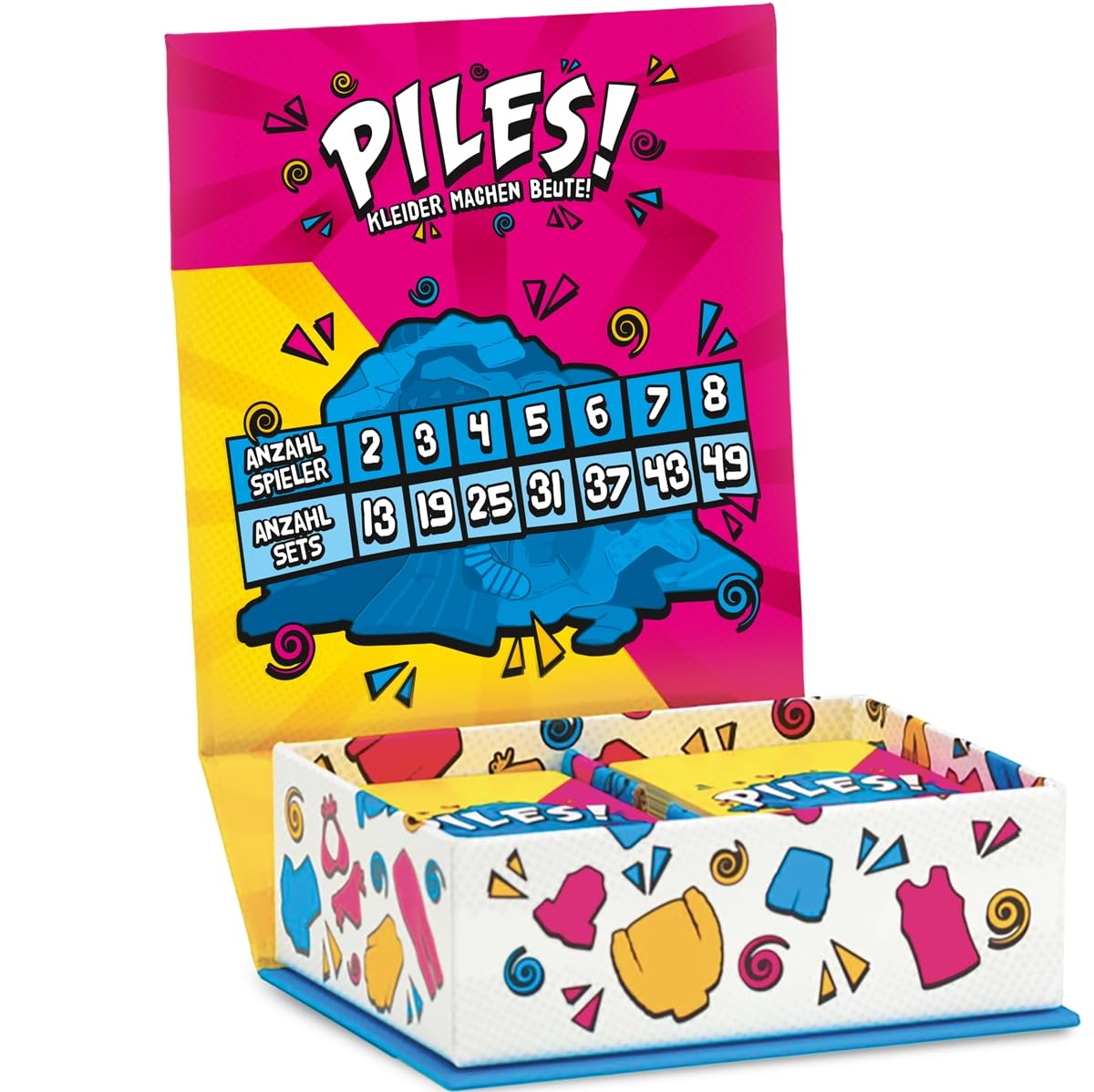 Game Factory 646073 Piles, schnelles Kartenspiel für 2 bis 8 Personen, rasantes Sammelspiel, Reaktionsspiel für Erwachsene und Kinder ab 8 Jahren, deutsche Edition 2