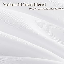 White Linen Shower Curtain Boho Shower Curtain for