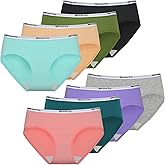 Mesachy Girls Underwear Cotton Panties for Teens Girl Kids Briefs Pack of 8