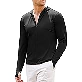 COOFANDY Men Full Zip UPF 50 Sun Protection Hoodie Jacket Long Sleeve Lightweight Breathable UV Shirts with Pockets