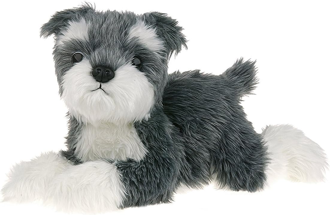 12'' Grey & White Schnauzer Dog - Animal Soft Toys - Collectible Soft Toys…