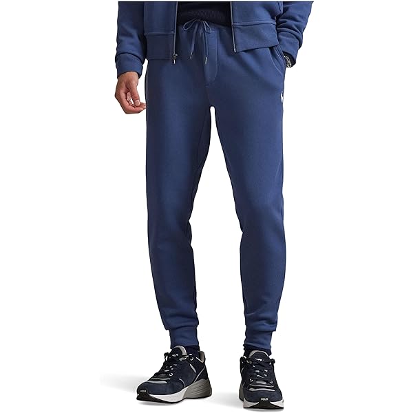 POLO RALPH LAUREN Mens Logo Double-Knit Jogger Pant Aviator Navy