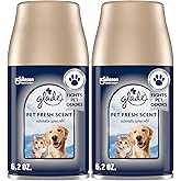 Glade Automatic Spray Air Freshener Refill, Pet Fresh Scent, 2 Count | 6.2 oz Each, Home and Bathroom Use, Fits Glade Automatic Spray Holder, Adjustable Timed Fraegrance Release, Odor Fighting