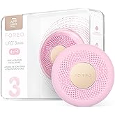 FOREO UFO 3 mini Face Mask Skincare - Face Moisturiser, Red Light | LED face mask, red light, warming, full-spectrum LED, hydrating sheet masks, app-connected, Pearl Pink