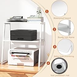 Arbuxzuy Printer Stand for Desk, Desktop Printer