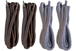 LOSITA Round Hoodie Drawstring Cords Replacement Length 55 inch for Sweat Pants String, Shorts, Sweatshirt, Shoes, Shoelaces, Sneaker, Bag, Jacket and Tie Hoodie, Belt for Dresses (Grey/Black 4 Pcs)