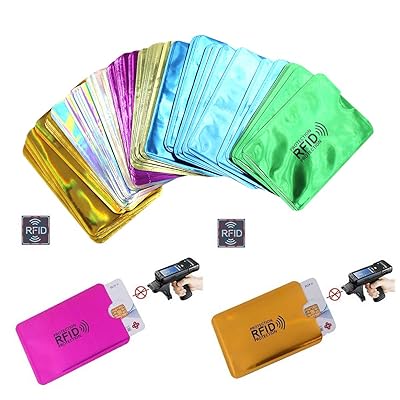 60 Pack Holographic RFID Blocking Sleeves, Card Bahrain | Ubuy 60 Pack Holographic RFID Blocking Sleeves, Card Bahrain | Ubuy