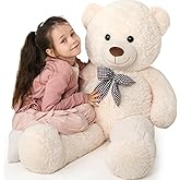 MaoGoLan Giant Teddy Bear Plush Toy - Ultra Soft & Cute Large Stuffed Animal 39 inches, Perfect for Baby Showers, Birthdays, Valentines Day Gifts (Kids, Couples, Family),Beige