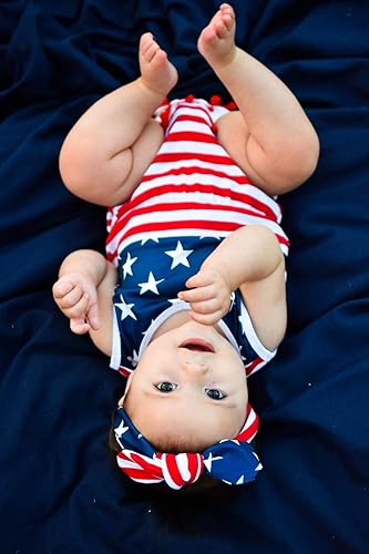 4th of July Toddler Baby Girl American Flag Tassel