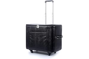 Edgerr P60920 Deluxe Hardside Roller Bag Spinner Case, 20" L x 11" W x 14" H for Most Free Arm Sewing Machines