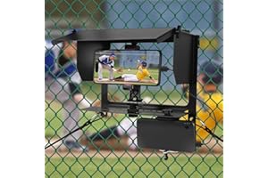 HUGSEE Metal Phone Fence Mount with Adjustable Shade,Game Changer Mounting Kit for iPhone,Mevo Start, GoPro and Other Action Camera,Fence Mount for Softball,Baseball and Tennis Games