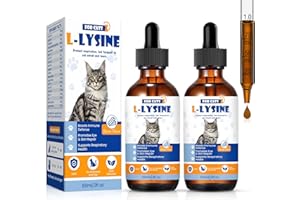 TTLXRI Premium Cat L-Lysine Liquid Drops for Immune Support and Respiratory Health Helps with Sneezing Eye Discharge and Stress Relief with Essential Vitamins and Taurine for Kittens and Adult Cats