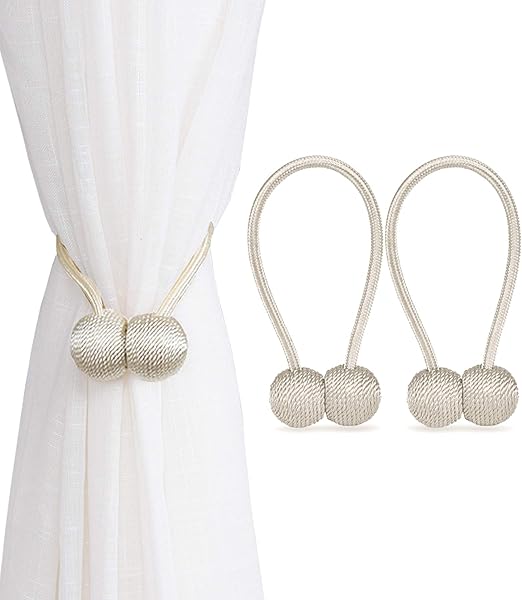 Amazon Com Happyriver Home Magnetic Curtain Tiebacks 2 Packs
