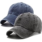 PFFY 2 Packs Vintage Washed Distressed Baseball Cap Golf Dad Hat for Men Women