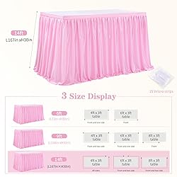 Pink Table Skirt for Rectangle Tables or Round