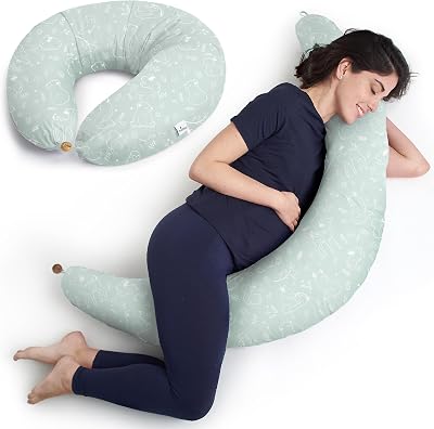 Niimo XXL Pregnancy Pillow & Nursing Pillow 100% Cotton Cover