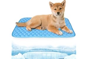 AUPETEK Dog Cooling Mat for Dogs Non-Toxic Self Cooling Pad & Easy Clean in Hot Summer Medium 27x20in
