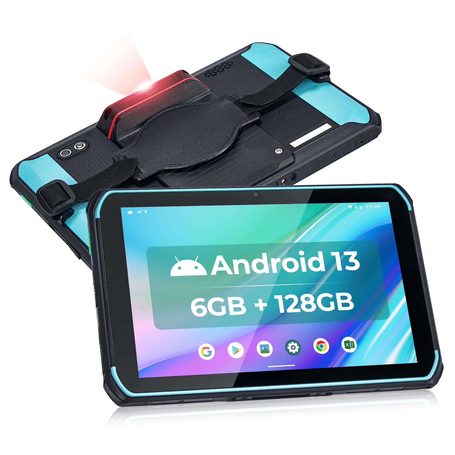 Rugged Tablet Scanner, Android 13 6GB+128GB Industrial Tablet, 8